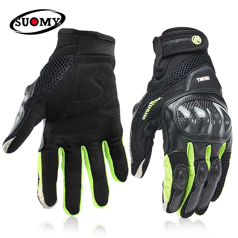 

Motorcycle Gloves Carbon Fiber Leather Touch Screen Breathable Protective Gloves Guantes Moto Luvas Alpine Motocross Stars Gants