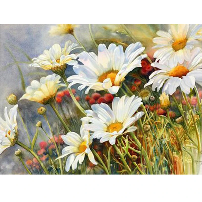 

diamond painting eigen foto,Diamond Embroidery colorful daisy flowers Mosaic Diamond puzzle square Rhinestone diy Home decor Z77