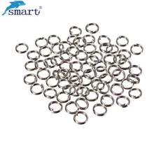 Smart 100 шт./лот, разъемное кольцо из нержавеющей стали для пустой приманки для рыбалки, Диаметр 2,5-5,5 мм, кольца для ловли карпа, аксессуары для приманки