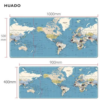 

gaming mouse pad xl 900x400/1000x500mm world map large mousepad gamer keyboard mat gaming accessories