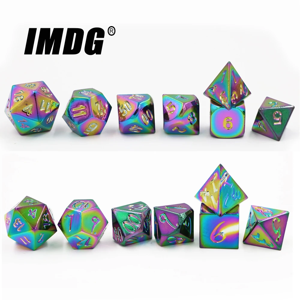 IMDG 7 шт./компл. креативные игральные кости для ролевых игр многогранные