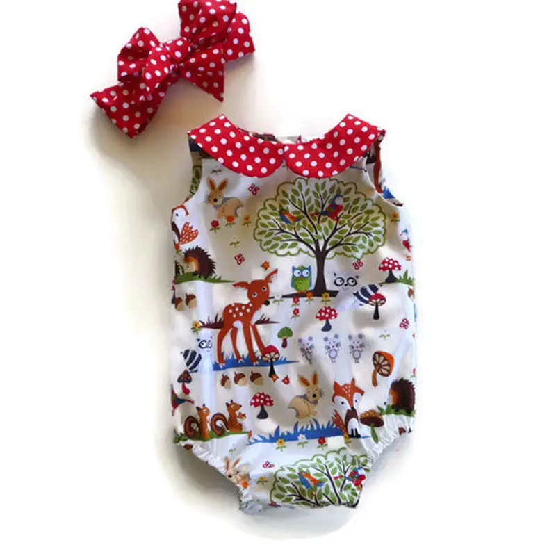 

Newborn Infant Baby Girl Floral Bodysuit Clothes Outfits Sunsuit Infant Sleeveless Bodysuits Body Babies Comfortable Cute 3Pcs