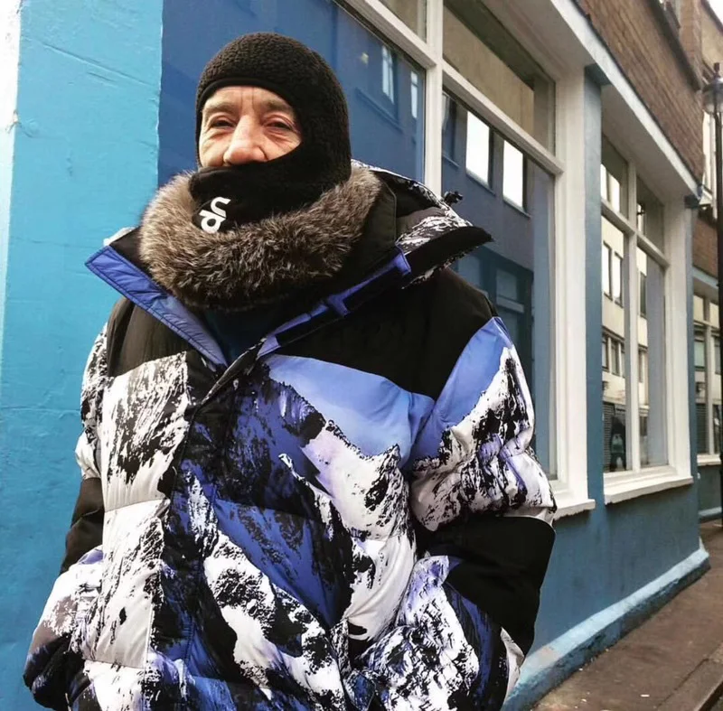 2018FW 18fw Снежная горная Парка мужская женская с капюшоном хлопковая куртка 1:1