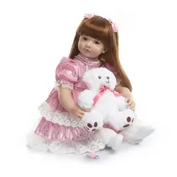 Младенец получивший новую жизнь Кукла Принцесса для девочек игрушки 60 см Силиконовые кукла новорожденного куклы дети подарок на день
