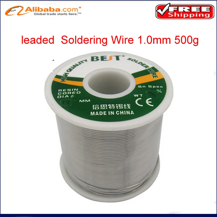 Free shipping!! BEST leaded Soldering Wire 1.0mm 500g tin solder wire