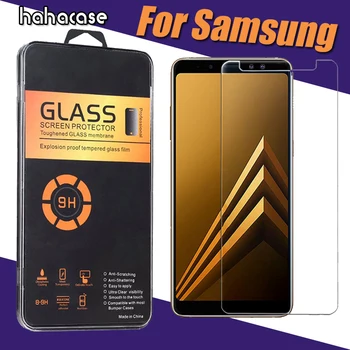 

100pcs 2.5D Tempered Glass Screen Protector For Samsung Galaxy S9 S8 Plus A9 Pro A7 A8 A6 Plus A5 Anti-Scratch With Acrylic Box