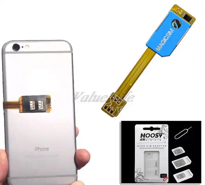 Dual Sim Card Adapter Slot For For Iphone 5s 6 6plus 2g 3g