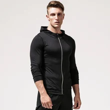 Новые спортивные куртки с капюшоном для бега, мужские куртки для баскетбола, йоги, футбола, тренировочные куртки, быстросохнущие куртки для спортзала, фитнеса, пальто на молнии