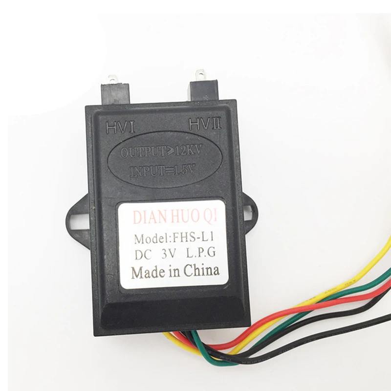 

DC 3.0V Gas stove Igniter Two connection terminals Input 1.5V output over 12kV with Five wires