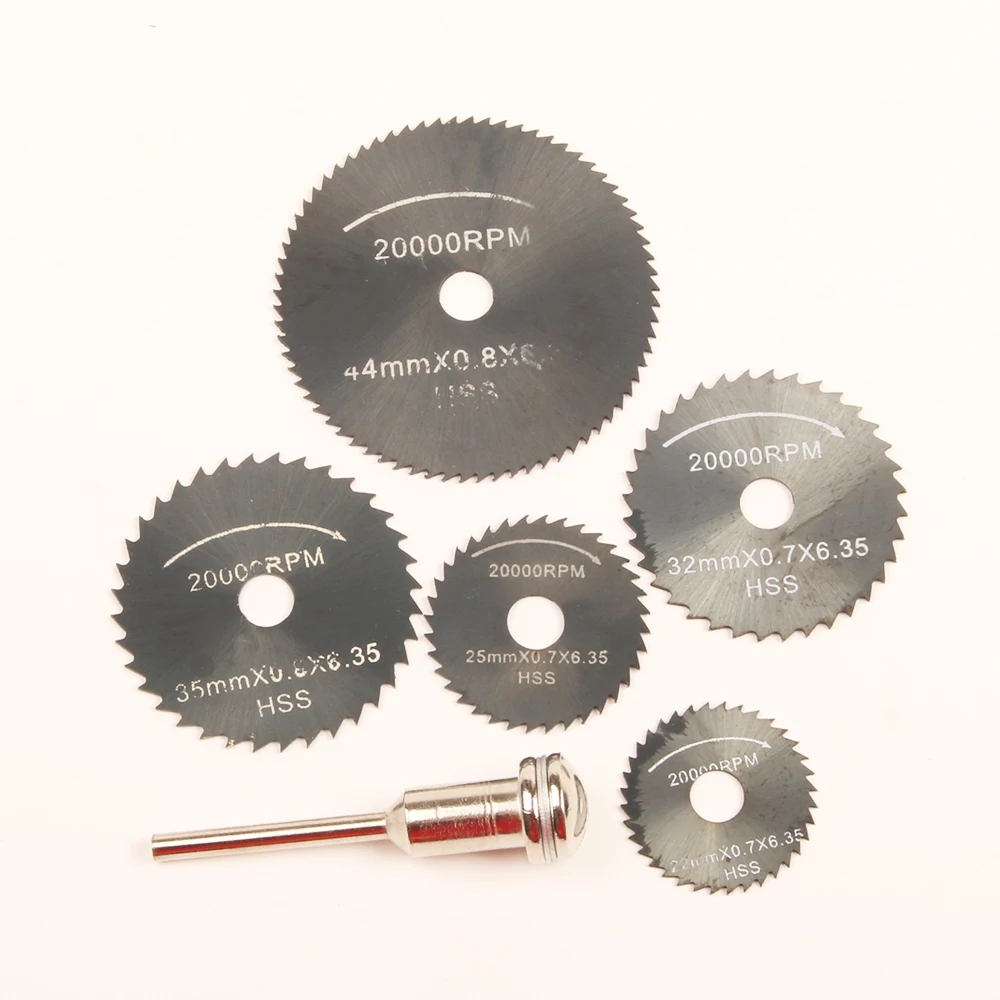 

6pcs/set Metal HSS Circular Saw Blade High Speed Steel Woodworking Cutting Discs For Dremel Rotary Tool Durable Quality LUBAN