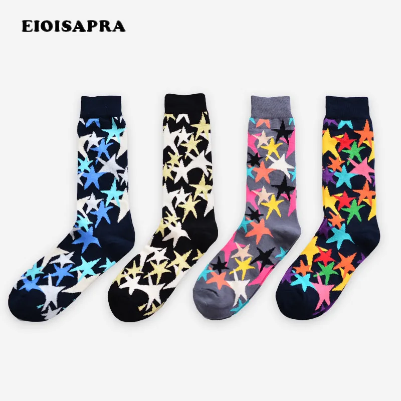 

[EIOISAPRA]Creative Mens Socks Combed Cotton Colorful Novelty Wedding Socks Men Unisex Gift Socks For Business Dress Meias