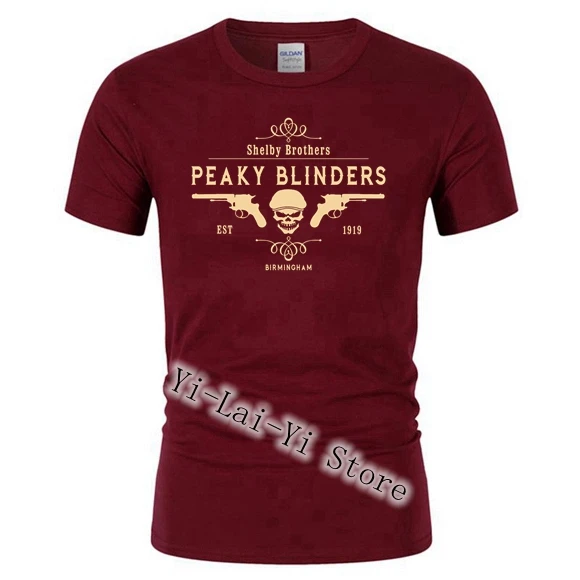 Новинка Peaky Blinders Мужская футболка Shelby Brothers новинка круглый вырез короткий рукав