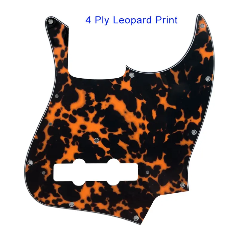 Pleroo заказное качество накладки-для США Винтаж '74 джаз бас гитара накладки царапины пластины - Цвет: 4 Ply Leopard Print