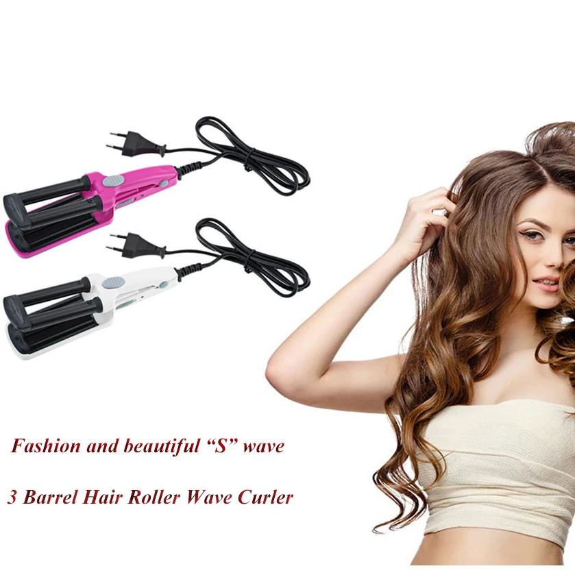 Fashion 3 Barrel Hair Curl Iron Flat Ceramic Aluminum Material Wireless Charging Power Cord Tail Assembly