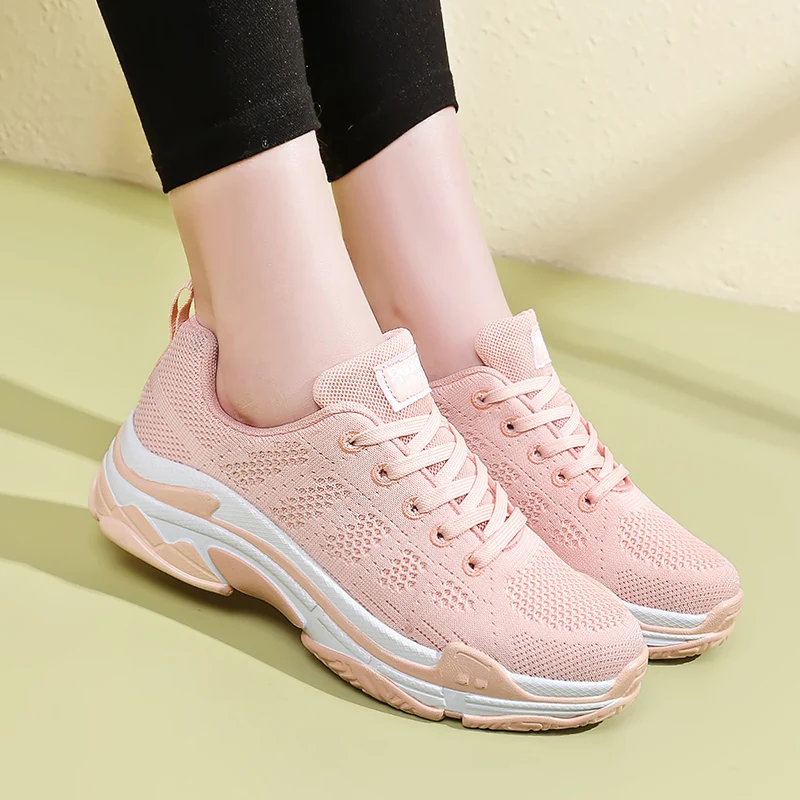 New Women Running Jogging Shoes Air Mesh Balanciaga Sneakers Black Sport Shoes Woman Black Walking Sneaker calcados feminino 40
