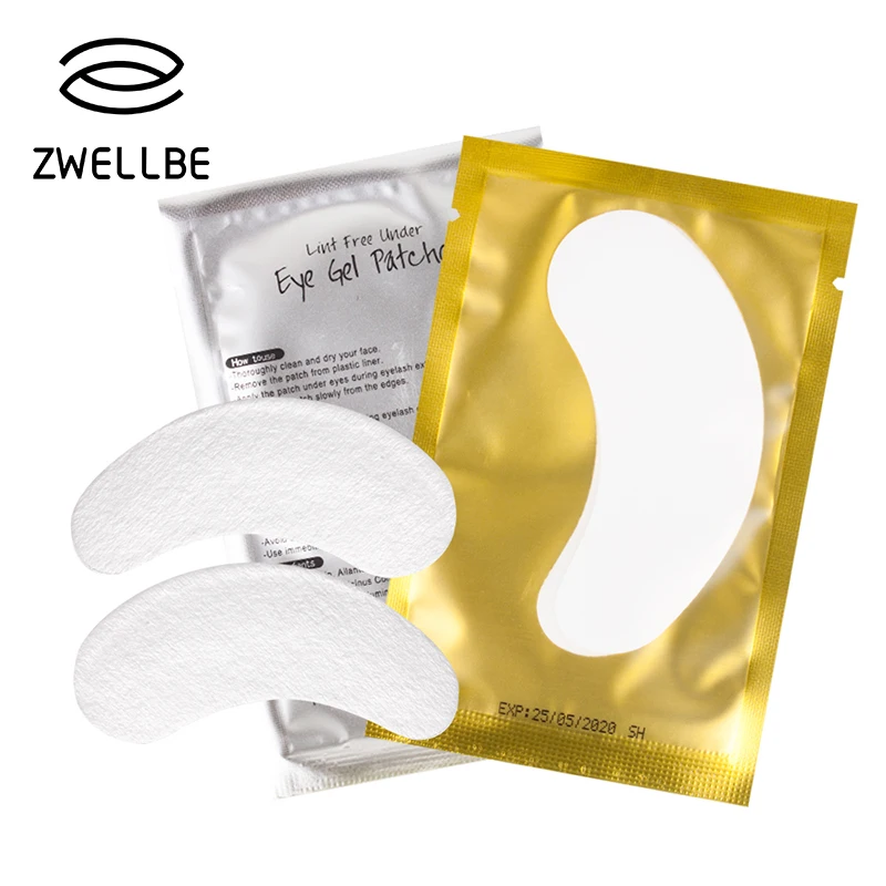 

50pairs/pack Green Paper Patches Eyelash Under Eye Pads Lash Eyelash Extension Paper Patches Eye Tips Sticker Wraps Makeup Tools