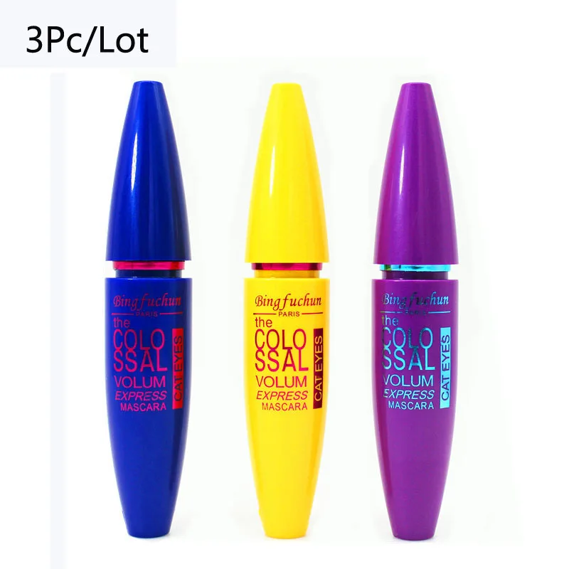 

3Pc/Lot Brand Black Mascara False Eyelashes Colossal Volume Express Cosmetic Eyes Curling Waterproof Rocket Magnum Lash Mascara