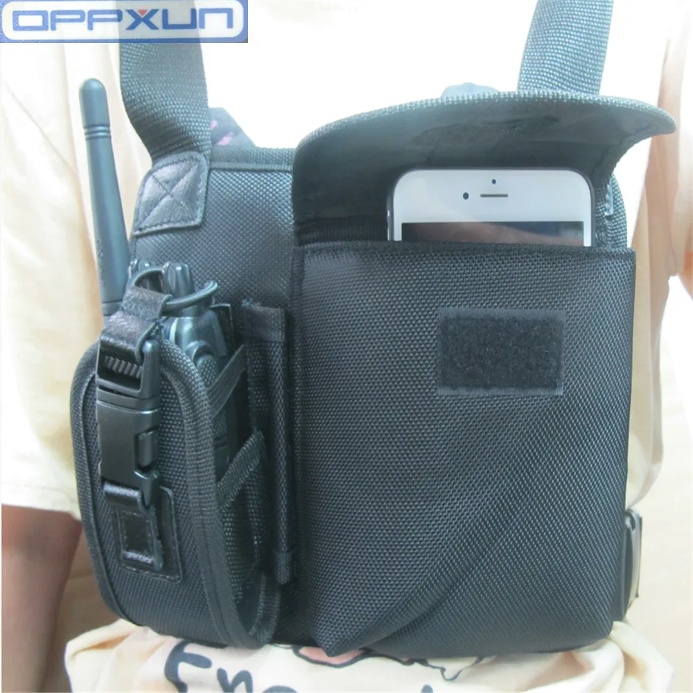 

OPPXUN Outdoor sports walkie talkie backpack chest pack is suitable for all kinds of walkie talkies for Motorola radios