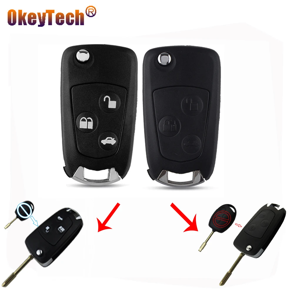 OkeyTech 3 bouttons модифицированный складной пульт дистанционного управления