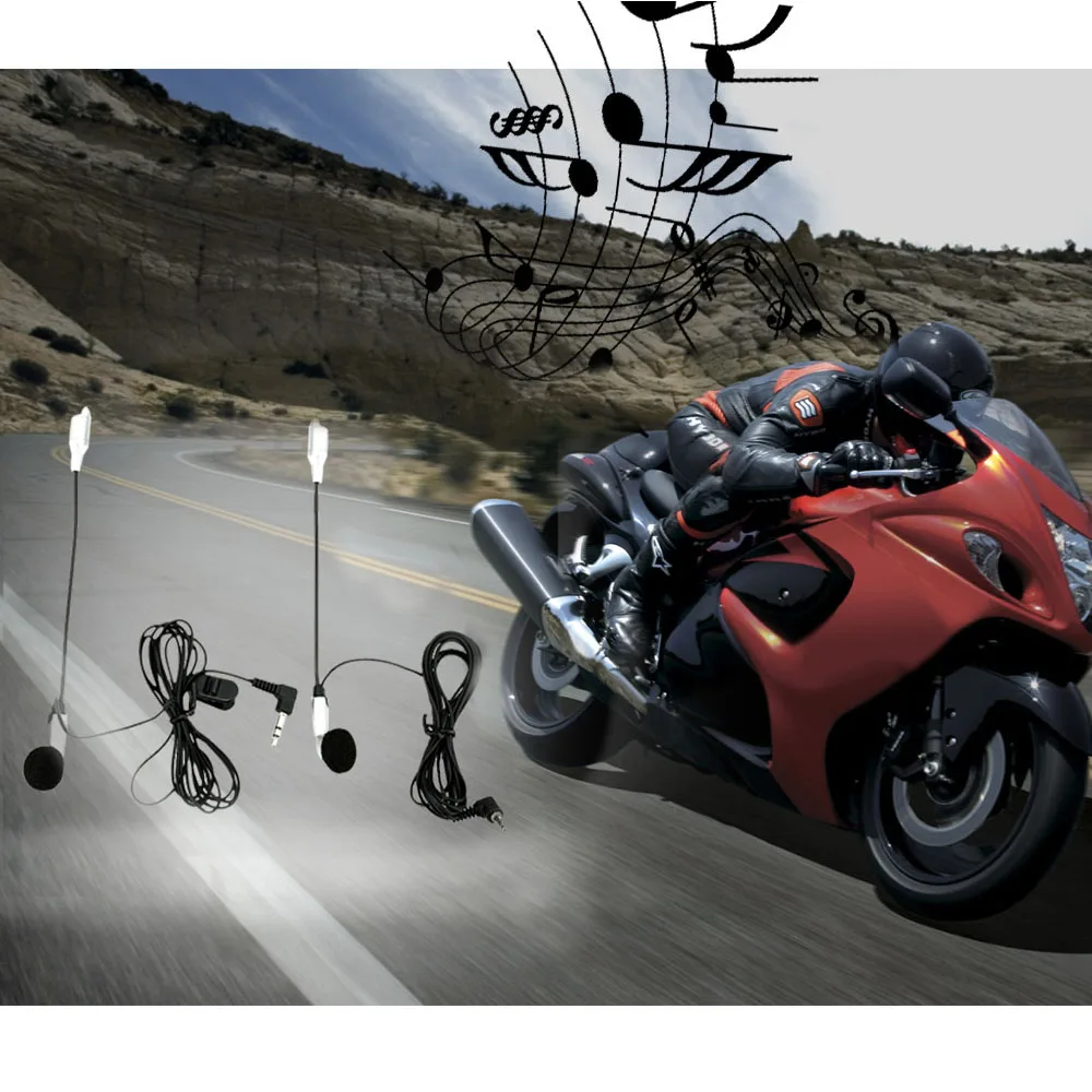 

Helmet to Helmet Communicator Motorcycle Intercom Motorbike Helmet Headset Intercom 2-Way Communication System Earphone+Mic