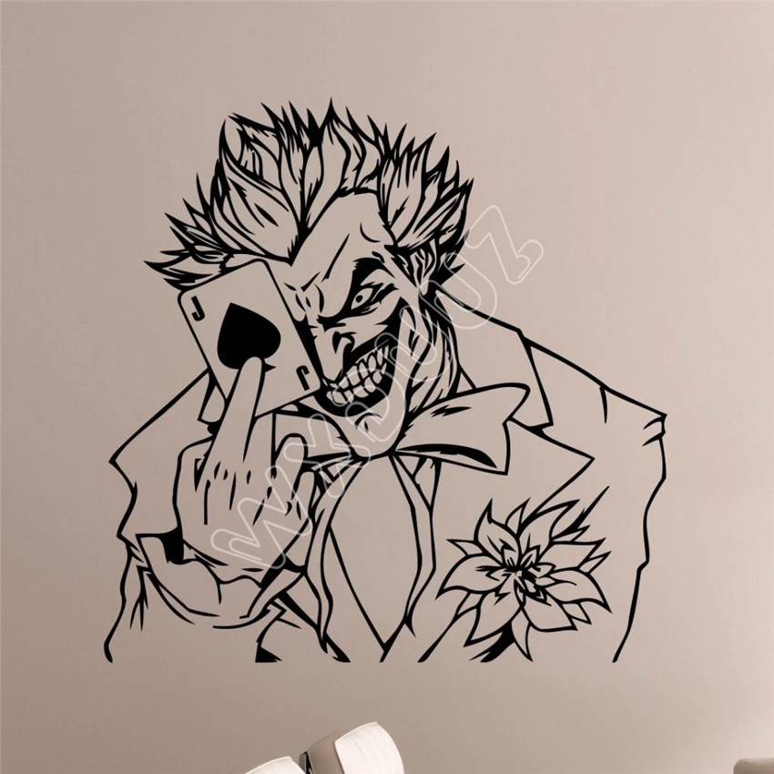 WXDUUZ Joker Wall Decal Comics Superhero Vinyl Sticker Movie Art Room