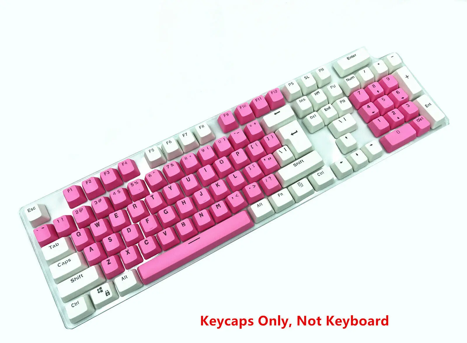 

87/104 Keys Pink White PBT Doubleshot Backlit Keycap Keycaps ANSI OEM Key Cap for Cherry MX Mechanical Gaming Keyboard