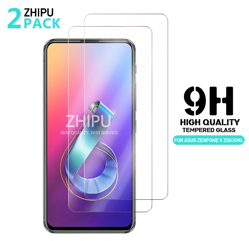 

2 Pcs Tempered Glass For Asus Zenfone 6 ZS630KL Screen Protector 2.5D 9H Tempered Glass For Asus Zenfone 6z Protective Film