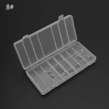 

4/6/8 pcs Grid Hard Plastic Transparent Storage Box Case Cover Holder For AA / AAA Battery