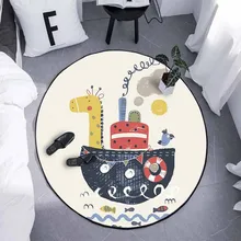 Megayouput круглый ковер с рисунком диаметр 60 см/80 см/100 см/120 см/140 см/160 см/200 см нескользящий коврик для двери дома отеля