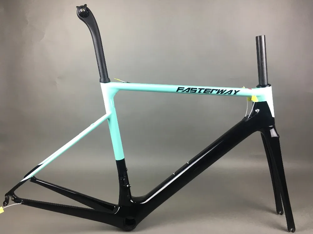 Sale 2019 design super light FASTERWAY classic carbon road frameset D Brake carbon bike frame:Frameset+Seatpost+Fork+Clamp+Headset 135