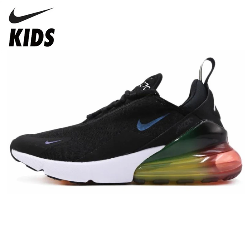 Nike Air Max 270 (gs) Kids Will Official Children Running Shoes Outdoor Comfortable Sports Sneakers #943345