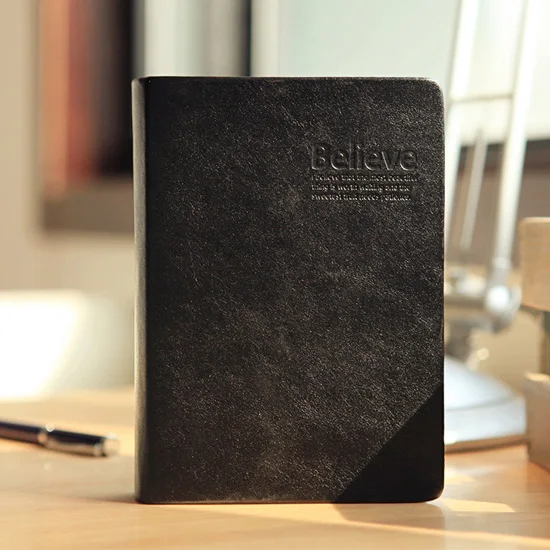 

Believe vintage elegant high quality thick the leather blank notepad diary book 2031301