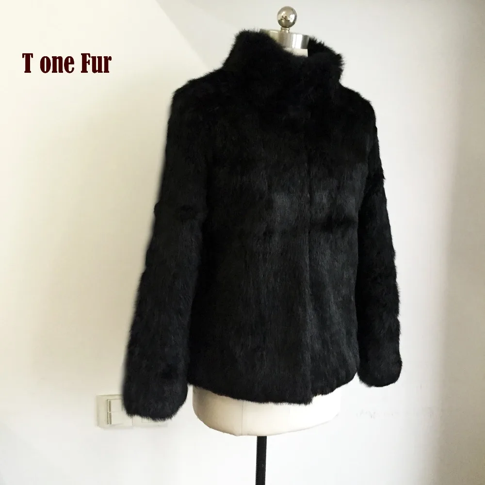 

2019 New Fashion 100% Pure Whole Skin Real Rabbit Fur Jacket with Standard Collar Factory Hot Selling Direct Sale KSR150