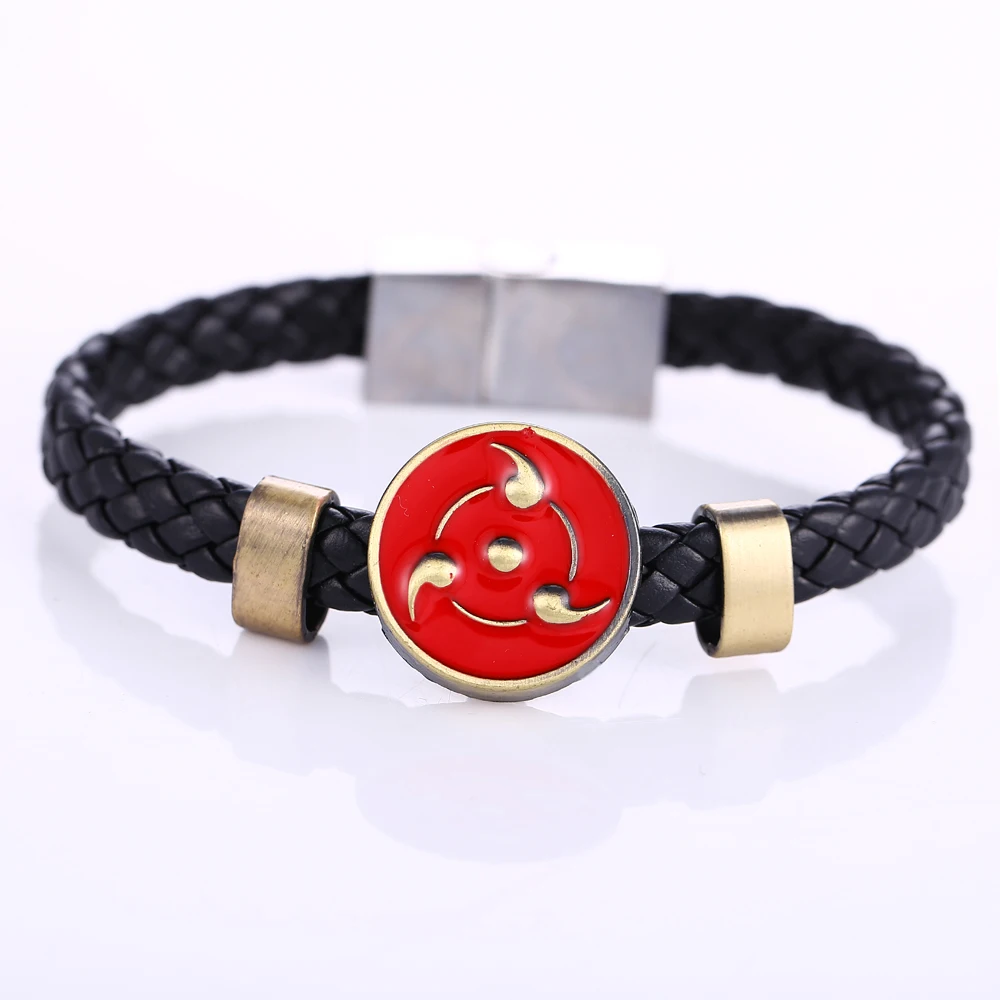 

Mengtuyi Sharingan Bracelets Naruto Weave Leather Best Gifts For Men & Women Alloy Ornament