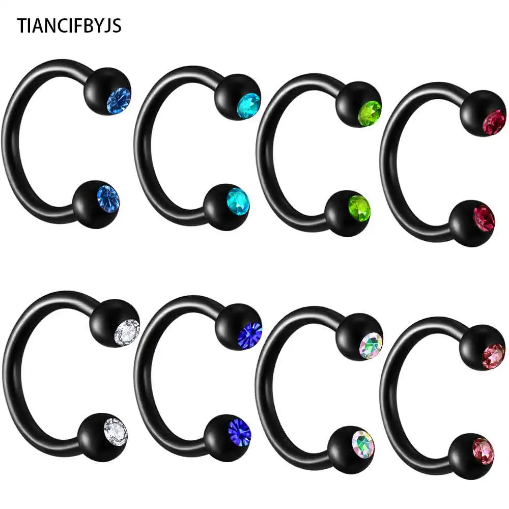 

TIANCI FBYJS 10 Pcs a Set 316L 16G Nose Piercing Septum Lip Nipple Eyebrow Rings Hoop Horseshoe Helix Tragus CarTilage