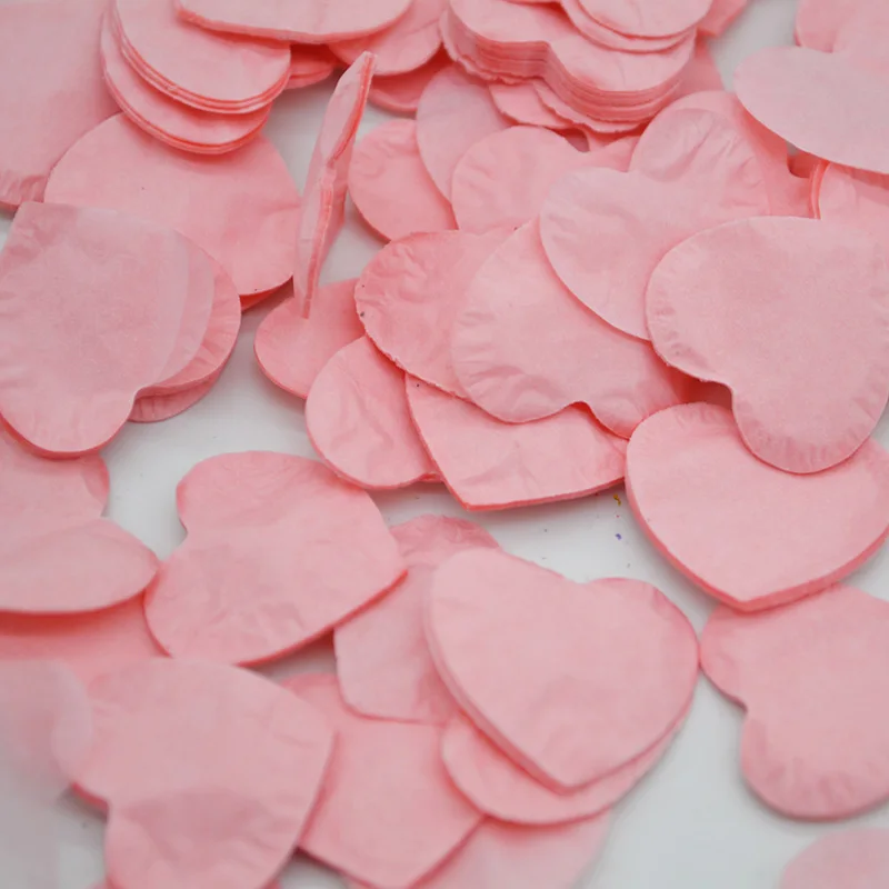 1000pcs/Pack Multicolor Heart Shape Pink Blue Peach Paper Confetti Party Wedding Table Decoration Birthday Party Decorative 10g