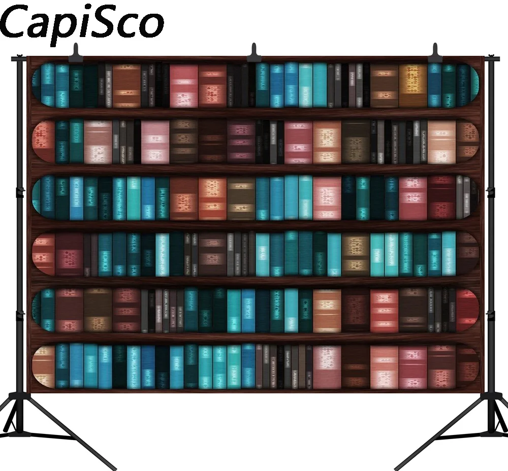 

Capisco photography backdrop books Wooden bookshelves background for photo studio new design camera fotografica