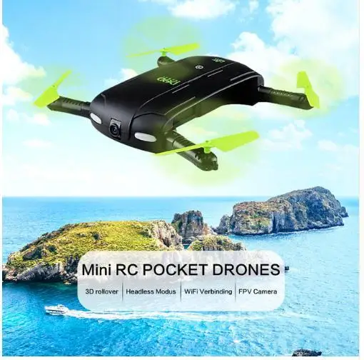 2017 Новый мини складной Радиоуправляемый Карманный Дрон WiFi FPV 0.3MP камера дроны g