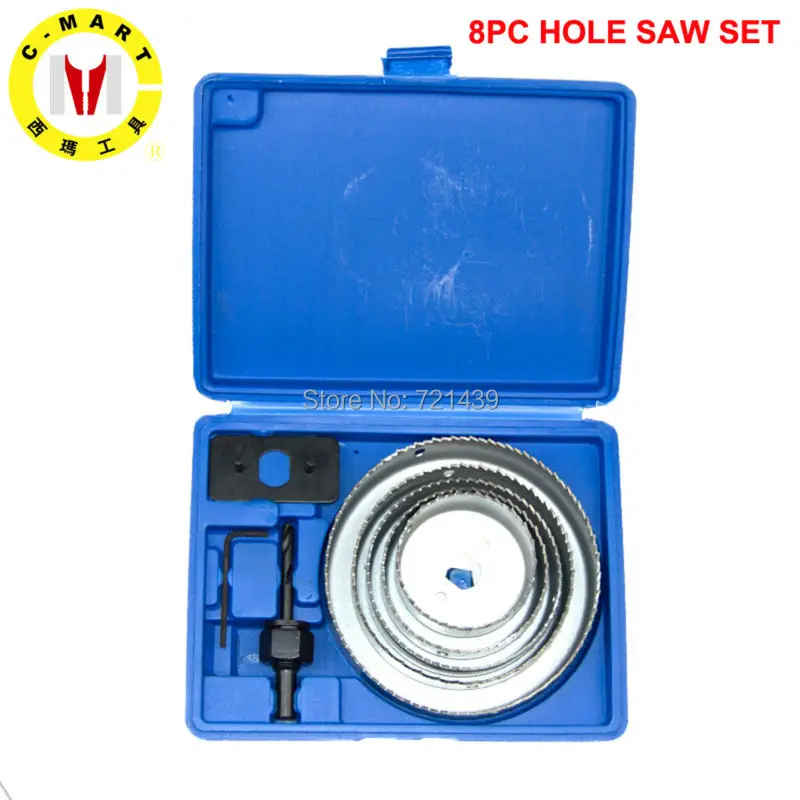 C MART tools hole saw set gypsum board downlight hole drill woodworking hole saws spotlights pvc