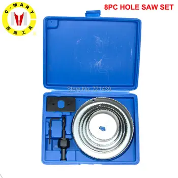 

C-MART tools hole saw set gypsum board downlight hole drill woodworking hole saws spotlights pvc reamer Home Processing 64~12mm
