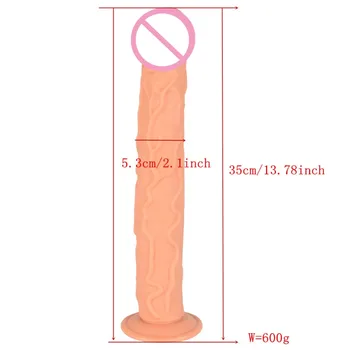13.78 Inch Super Long Dildo Realistic Thick Big Anal Dildo Suction Cup Horse Dildo Fake Penis Giant Adult Sex Toys For Woman 3