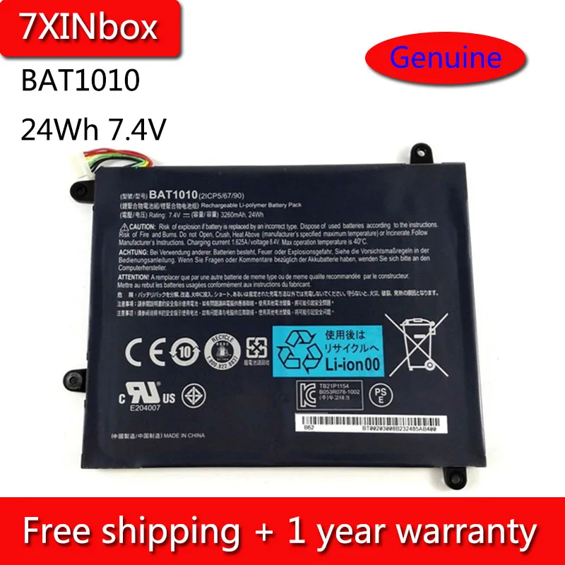 Аккумулятор 7XINbox 24 Втч 7 4 В BAT1010 BAT-1010 для ноутбука Acer планшеты Iconia A500 A501 серии