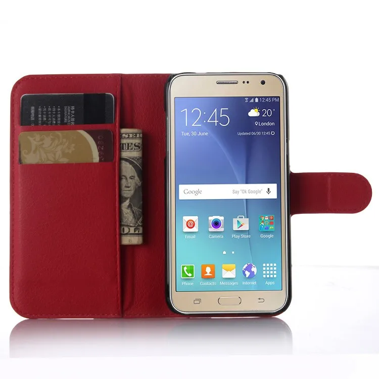 Luxury PU Leather Flip Cover Case For Samsung Galaxy J3 2016 J300F J320 J320F SM-J320F Case Flip Protective Phone Back Cover Bag (4)