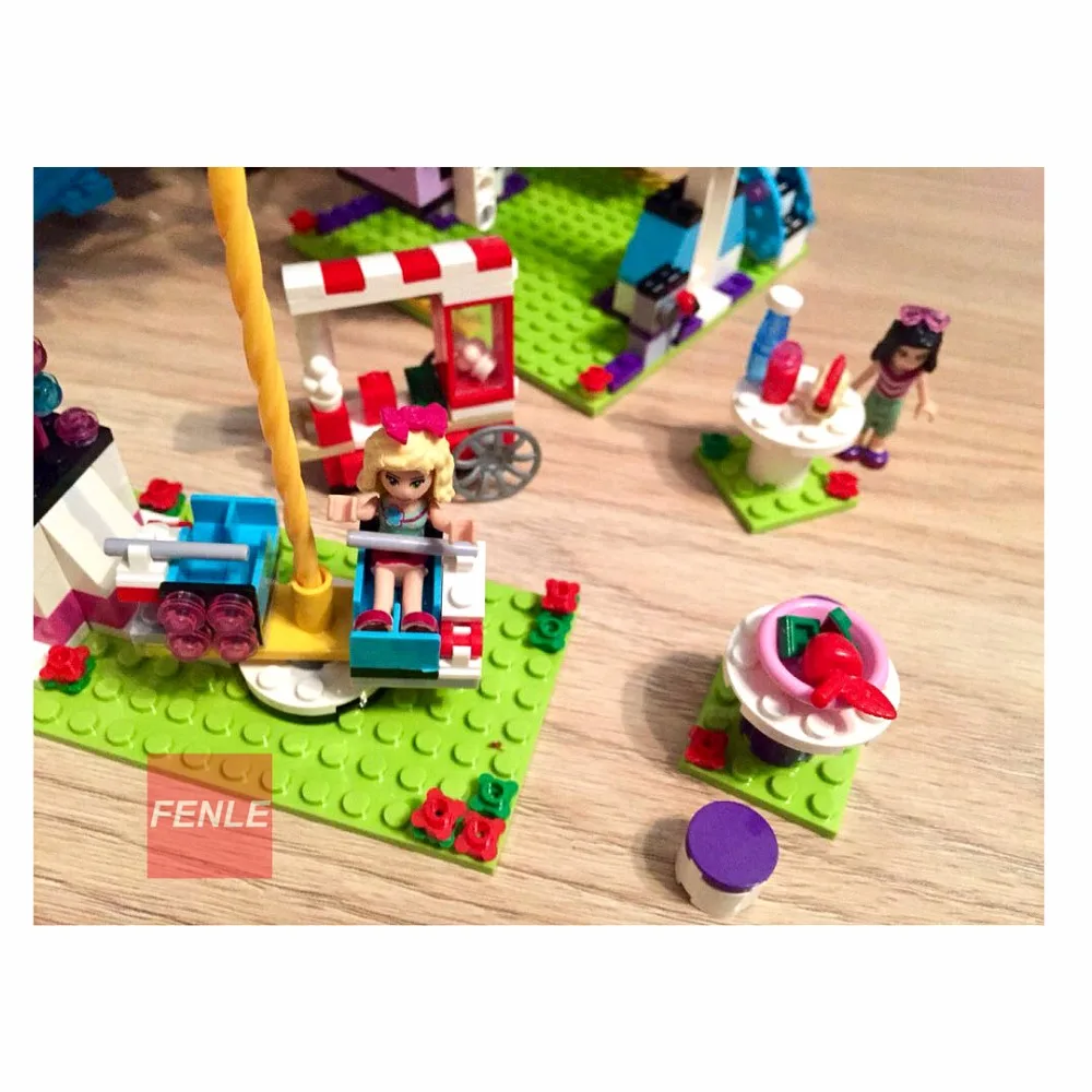 10563 1136 шт. Друзья серии парк развлечений роликовая модель американских горок строительные блоки кирпичи игры игрушки для детей 41130