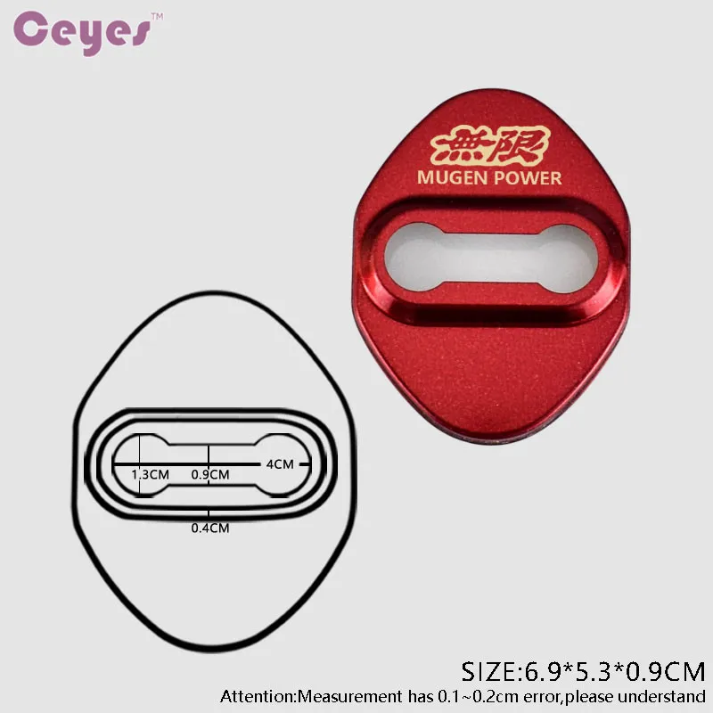 Ceyes автомобильный Стайлинг 5 цветов крышка замка автомобильной двери подходит для Honda Mugen power Accord CRV для Lexus автомобильные эмблемы аксессуары для автомобиля-Стайлинг