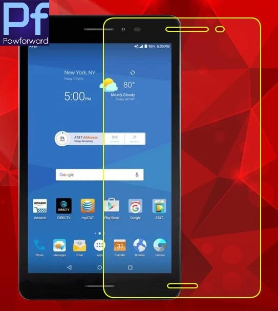 

9 HTempered Glass Screen Protector Film for ZTE Trek 2 HD K88 4G LTE Tablet 8 Inch AT&T Trek2 HD (Model 6461A) / 2016 Release