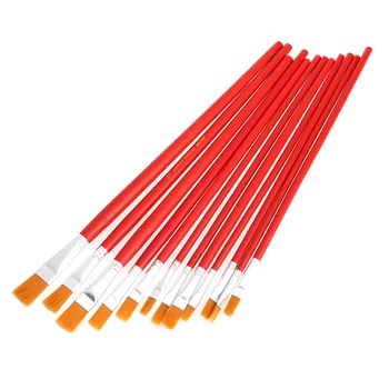 

12Pcs Artist Paint Brush Set Nylon Hair Watercolor Acrylic Oil Painting Drawing