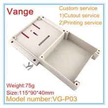 4 шт./партия направляющая коробка для проекта 115*90*40 одна сторона мм дизайн ABS пластиковые корпусы для устройств diy для электронных ПЛК управления PCB