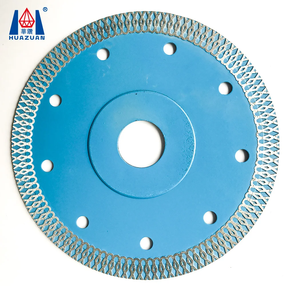 HUAZUAN turbo mesh diamond cutting saw blade for for porcelain tile 4.5