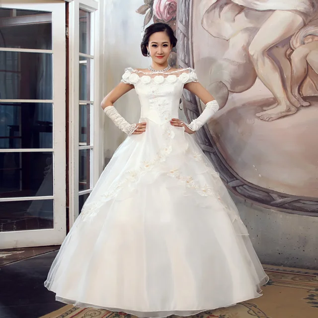 Free Shipping 2014 Fashion Sweet Sex Tube Top Princess Bride Ball Gown